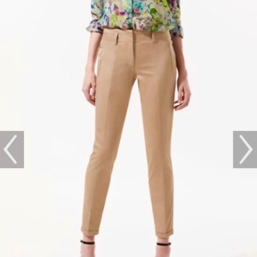 Zara basic cropped cigarette pants